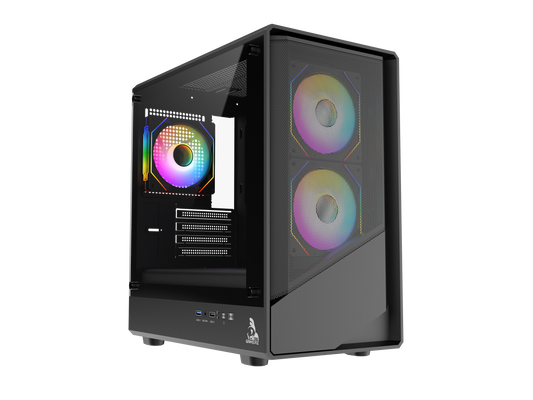 TAG Gamerz Starlight ARGB MATX Mid Tower Cabinet (Black)