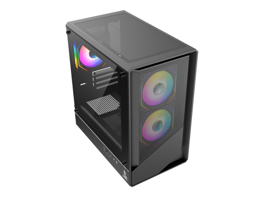 TAG Gamerz Starlight ARGB MATX Mid Tower Cabinet (Black)