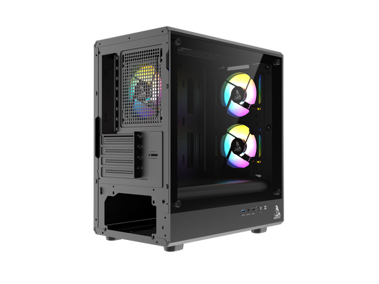 TAG Gamerz Starlight ARGB MATX Mid Tower Cabinet (Black)
