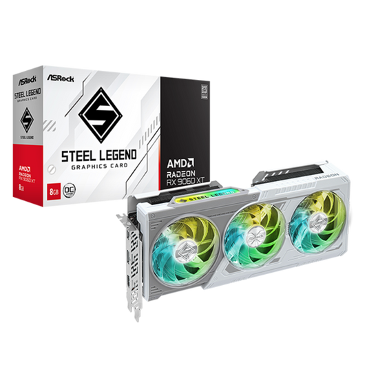 ASROCK Radeon RX 9060 XT Steel Legend OC 8GB AMD Graphic Card