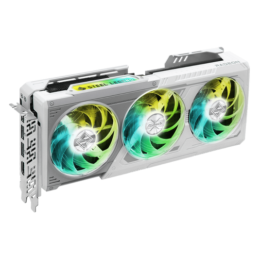 ASROCK Radeon RX 9070 XT Steel Legend White 16GB AMD Graphic Card