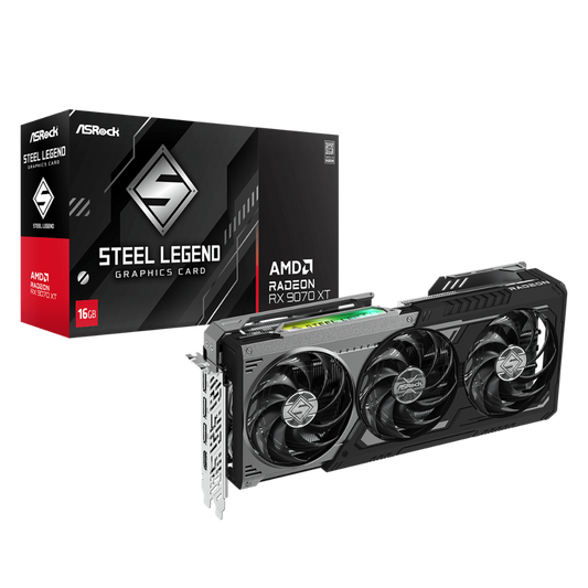ASROCK Radeon RX 9070 XT Steel Legend Dark 16GB AMD Graphic Card
