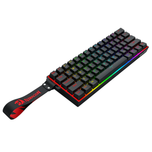 REDRAGON K617 Fizz HE 60% Mechanical RGB Wired Gaming Keyboard With Strap ( Black ) ( Magnetic Switches )