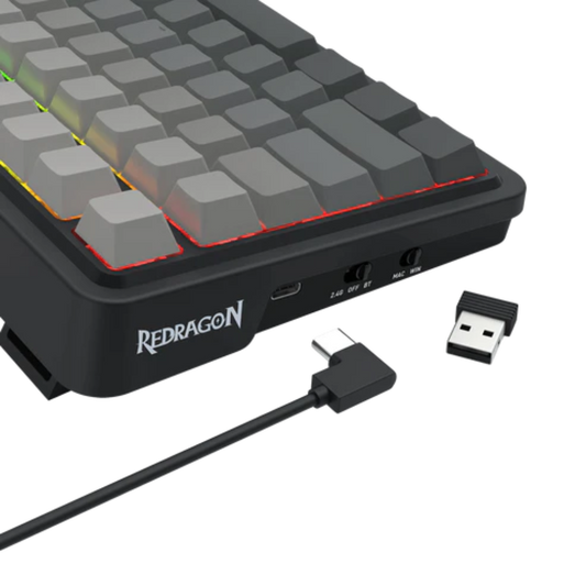 REDRAGON Eisa K686 Pro 96% Mechanical RGB Wireless Gaming Keyboard ( Concerete Jungle ) ( Custom Linear Switch )
