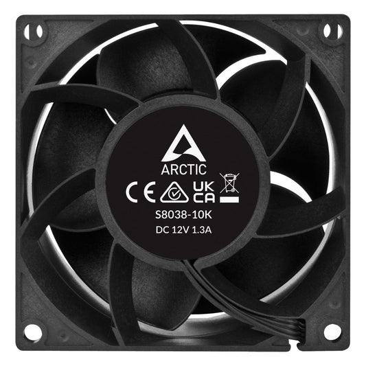 ARCTIC S8038-10K 80mm Non-RGB Server Cabinet Fan ( Black ) ( Single Pack )