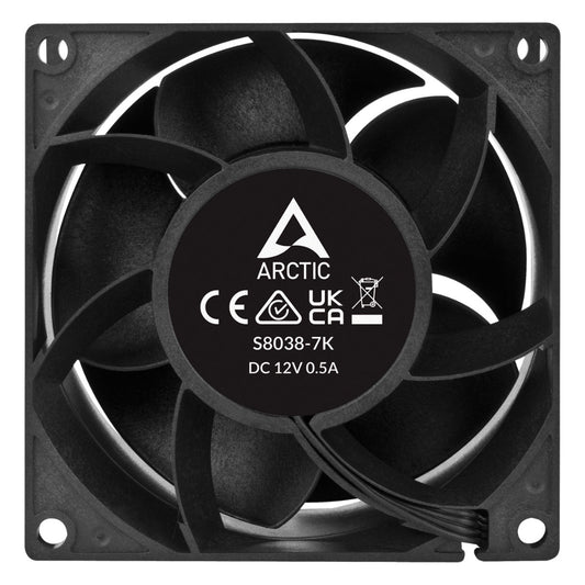 ARCTIC S8038-7K 80mm Non-RGB Server Cabinet Fan ( Black ) ( Four Pack )