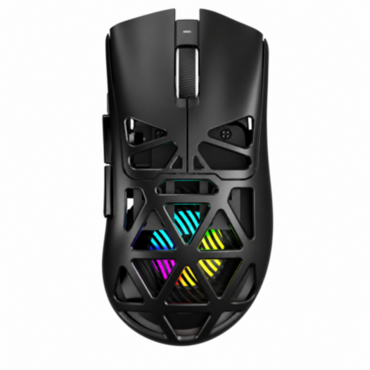 AULA SC620 Tri-Mode RGB Wireless Ergonomic Gaming Mouse ( SC620B ) ( 12000DPI / 6 Macro Buttons ) ( Black )