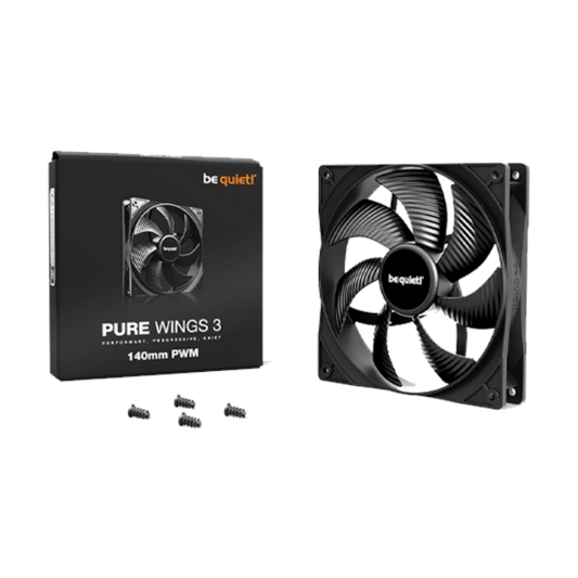 BE QUIET Pure Wings 3 140mm Non-RGB PWM High Speed Cabinet Fan ( Black ) ( Single Pack )