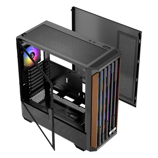 TAG Gamerz Stellar Alpha ARGB ATX Mid Tower Cabinet (Black)