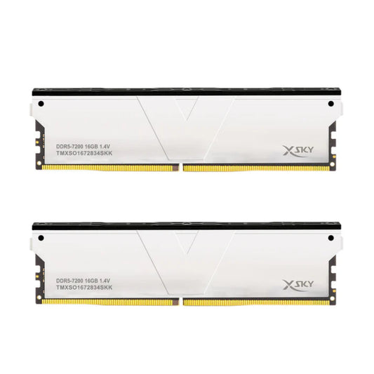 V-COLOR Manta X Sky 32GB ( 16GB x 2 ) 7200MHz DDR5 RAM ( Silver ) ( CL34 )