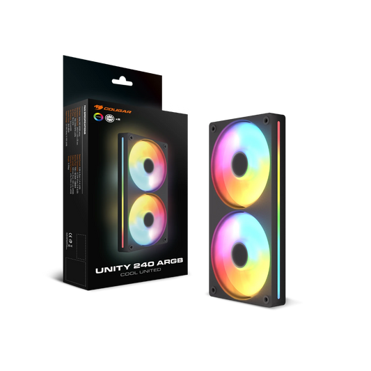 COUGAR Unity 240 ARGB Cabinet Fan ( Black ) ( Single Pack )