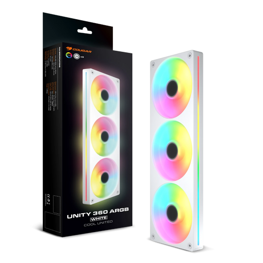 COUGAR Unity 360 ARGB Reverse Blade Cabinet Fan ( White ) ( Single Pack )