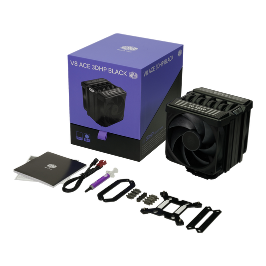 COOLER MASTER V8 ACE 3DHP Non-RGB 120mm Single Tower Air Cooler ( Black ) ( AMD )