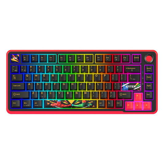 COSMIC BYTE Arcturus 75% Tri-Mode Mechanical RGB Wireless Gaming Keyboard ( Black / Red ) ( Outemu Custom Yellow ) ( TCBP03565 )