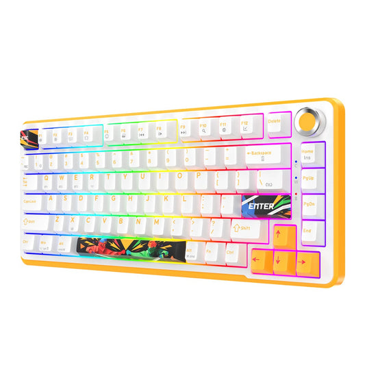 COSMIC BYTE Arcturus 75% Tri-Mode Mechanical RGB Wireless Gaming Keyboard ( White / Amber ) ( Outemu Custom Yellow ) ( TCBP03566 )