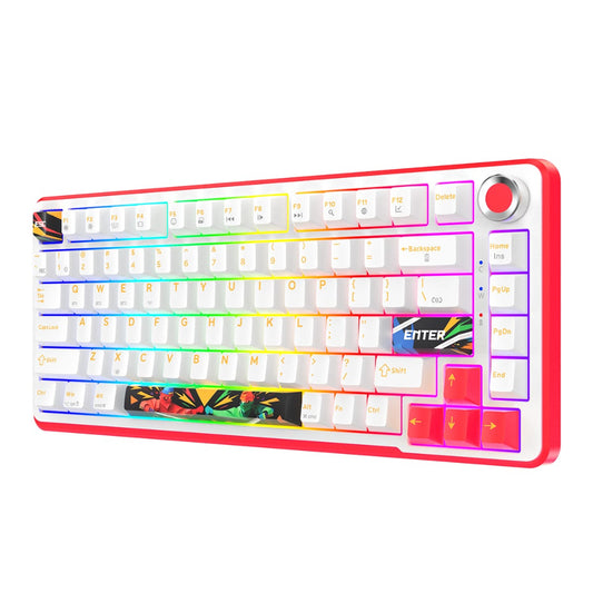 COSMIC BYTE Arcturus 75% Tri-Mode Mechanical RGB Wireless Gaming Keyboard ( White / Red ) ( Outemu Custom Yellow ) ( TCBP03567 )
