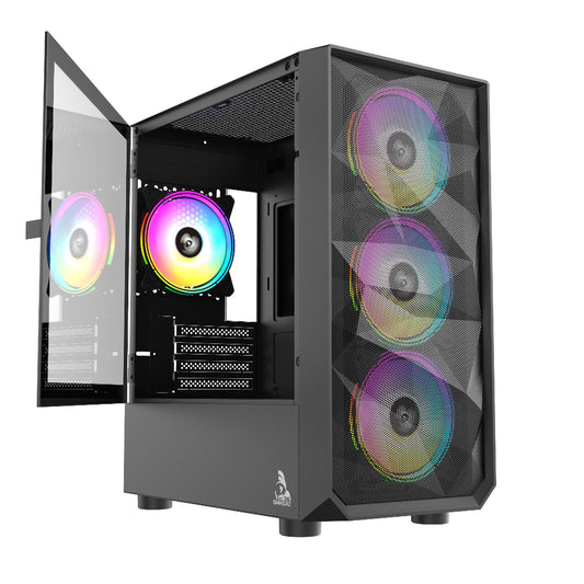 TAG Gamerz Pulser ARGB MATX Mid Tower Cabinet (Black)