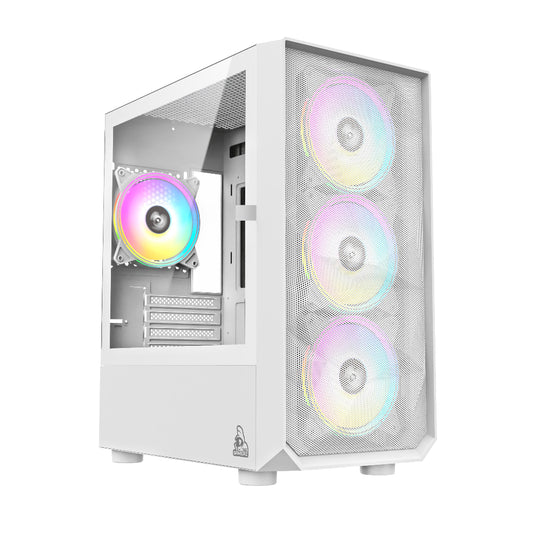TAG Gamerz Pulser ARGB MATX Mid Tower Cabinet (White)