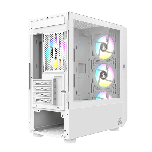 TAG Gamerz Pulser ARGB MATX Mid Tower Cabinet (White)