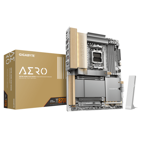 GIGABYTE X870E Aero X3D Wood ATX Wifi7 DDR5 AMD Motherboard