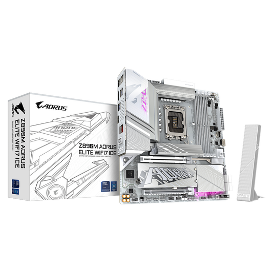 GIGABYTE Z890M AORUS Elite Ice Wifi 7 DDR5 Intel Motherboard ( White )