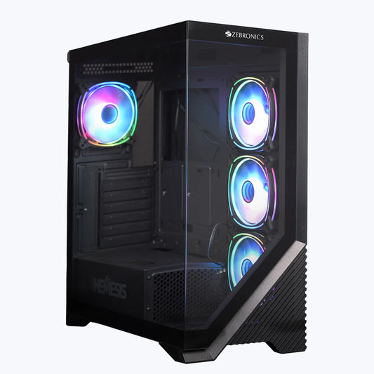 ZEBRONICS Nemesis ARGB Premium ATX Mid Tower Cabinet ( Black )