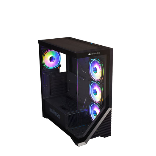 ZEBRONICS Nemesis ARGB Premium ATX Mid Tower Cabinet ( Black )