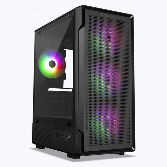 ZEBRONICS Stealth ARGB MATX Mini Tower Cabinet ( Black )