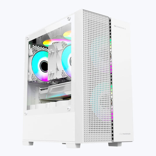 ZEBRONICS Twoface ARGB MATX Mini Tower Cabinet ( White )
