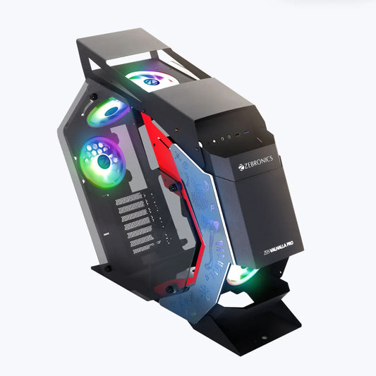 ZEBRONICS Zeb-Valhalla Pro ATX Mid Tower Cabinet ( Black/Red )