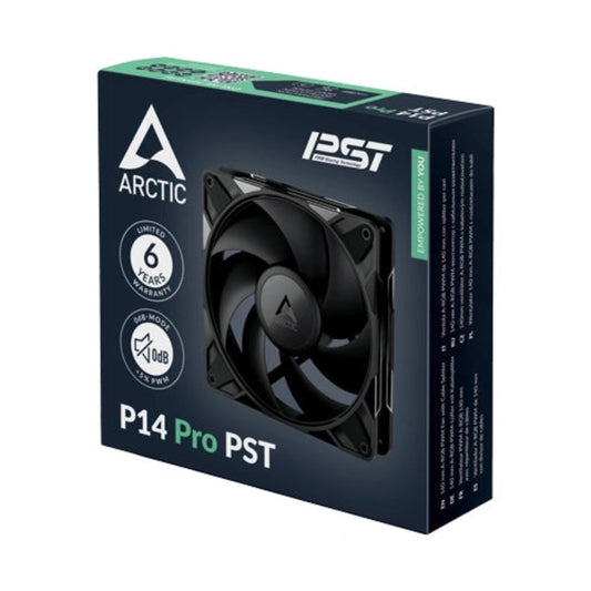 ARCTIC P14 Pro PST 140mm Non RGB Cabinet Fan ( Black ) ( Single Pack )