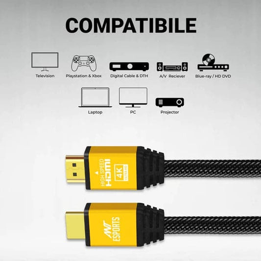 ANT ESPORTS AEH003 3 Meter Braided HDMI Cable