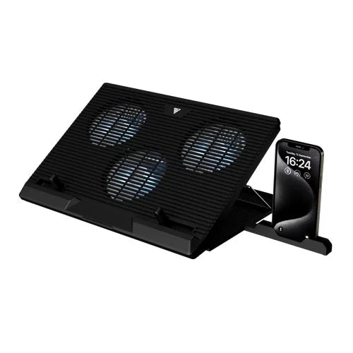 GAMDIAS Aether E1 Laptop Cooling Pad with Mobile Holder ( Black )