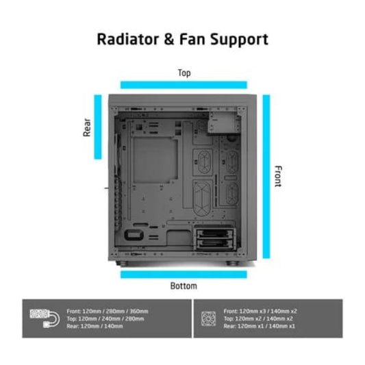 PROLAB DESIGN AI858 EATX Full Tower Cabinet ( Black )