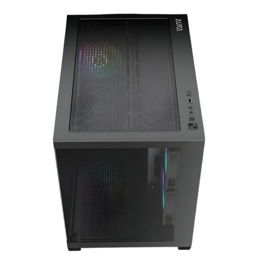 GAMDIAS Aura GC10M V2 ARGB MATX Mini Tower Cabinet ( Black )