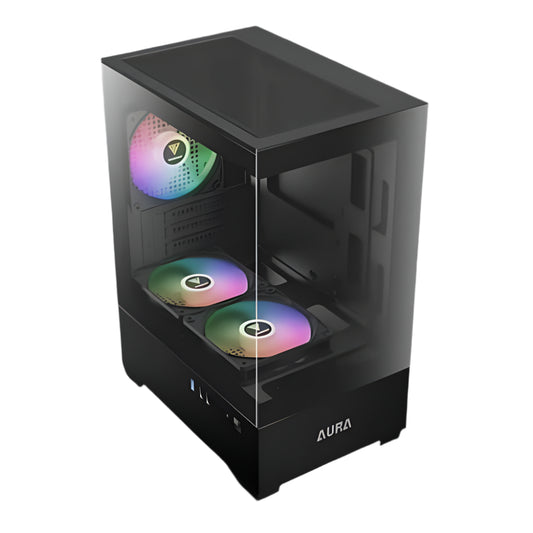 GAMDIAS Aura GC9M ARGB MATX Mini Tower Cabinet ( Black )