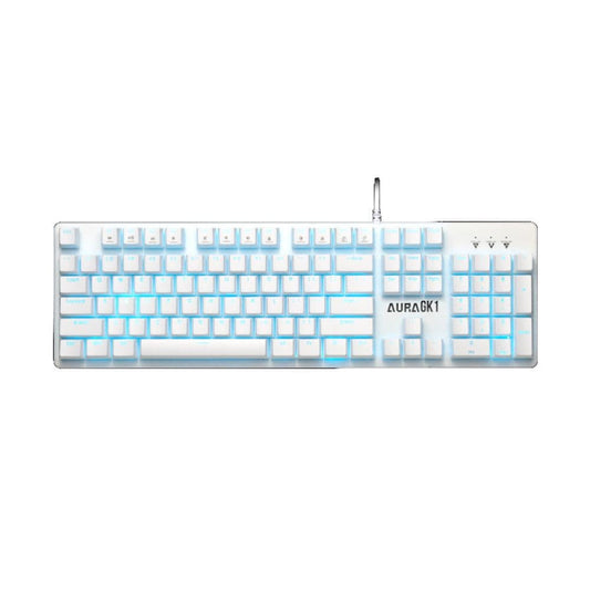 GAMDIAS AURA GK1 Full Size Mechanical Wired Gaming Keyboard ( White )
