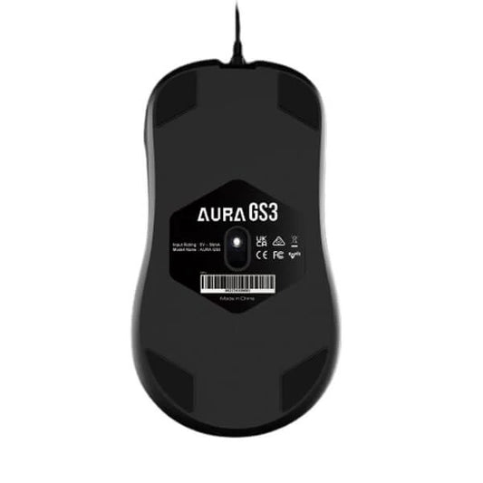 GAMDIAS Aura GS3 Wired Ergonomic Gaming Mouse ( 3600DPI / 6 Macro Buttons ) ( Black )