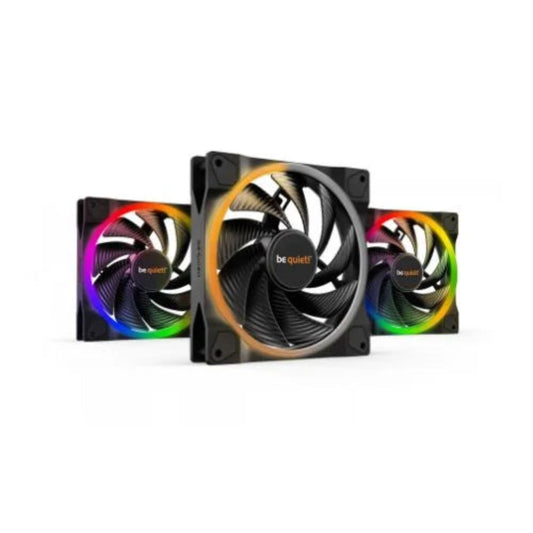 BE QUIET Light Wings 140mm ARGB PWM High Speed Cabinet Fan ( Black ) ( Triple Pack )