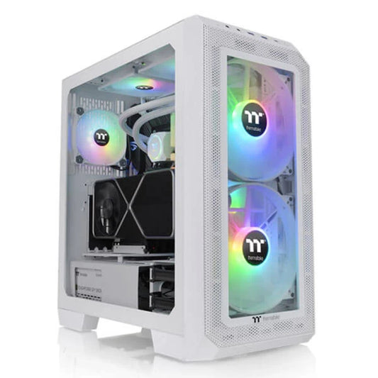THERMALTAKE View 300 MX Snow ARGB EATX Mid Tower Cabinet (White)