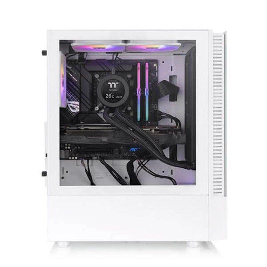 THERMALTAKE View 200 ARGB ATX Snow Mid Tower Cabinet (White)