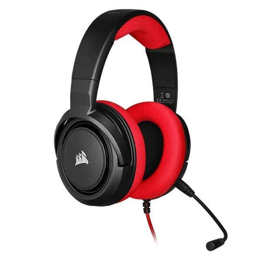 CORSAIR HS35 Wired Stereo Gaming Headphones With Mic ( Red ) ( PC/Mobile/Mac/Xbox)