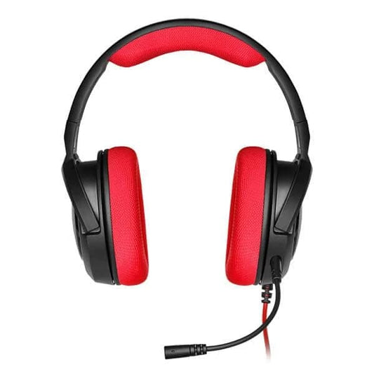 CORSAIR HS35 Wired Stereo Gaming Headphones With Mic ( Red ) ( PC/Mobile/Mac/Xbox)