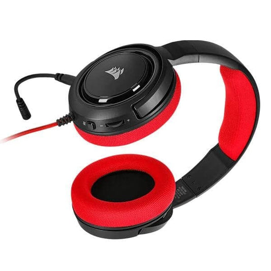 CORSAIR HS35 Wired Stereo Gaming Headphones With Mic ( Red ) ( PC/Mobile/Mac/Xbox)