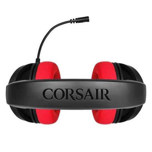 CORSAIR HS35 Wired Stereo Gaming Headphones With Mic ( Red ) ( PC/Mobile/Mac/Xbox)