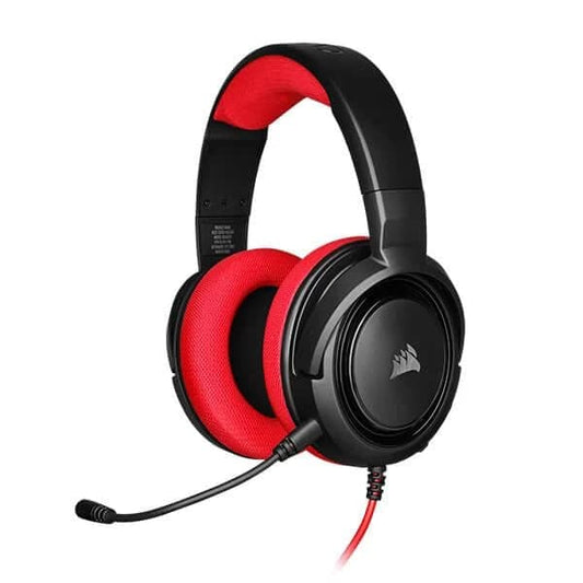 CORSAIR HS35 Wired Stereo Gaming Headphones With Mic ( Red ) ( PC/Mobile/Mac/Xbox)