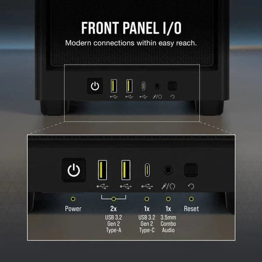 CORSAIR 2000D Airflow ITX Mini Tower Cabinet (Black)