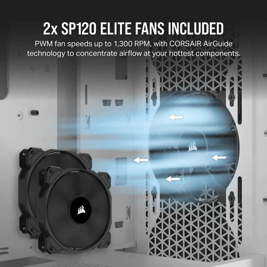 CORSAIR 3000D SI Edition ATX Mid Tower Cabinet (White) Without Fans