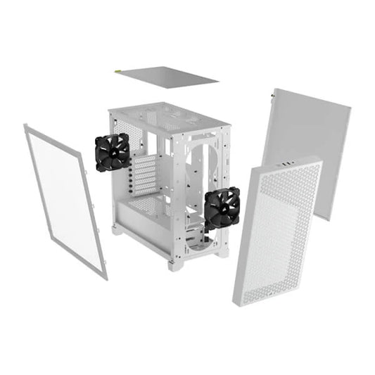 CORSAIR 3000D SI Edition ATX Mid Tower Cabinet (White) Without Fans