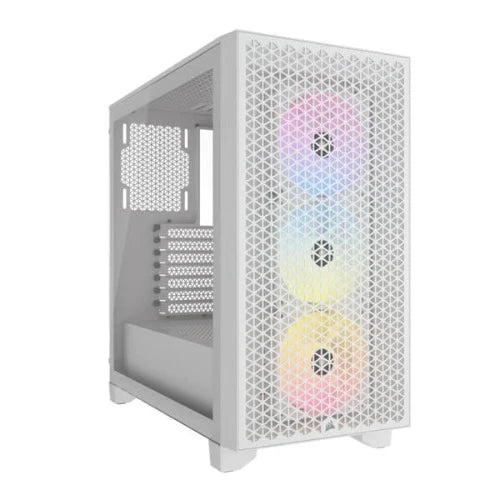 CORSAIR 3000D RGB Airflow ATX Mid Tower Cabinet (White)